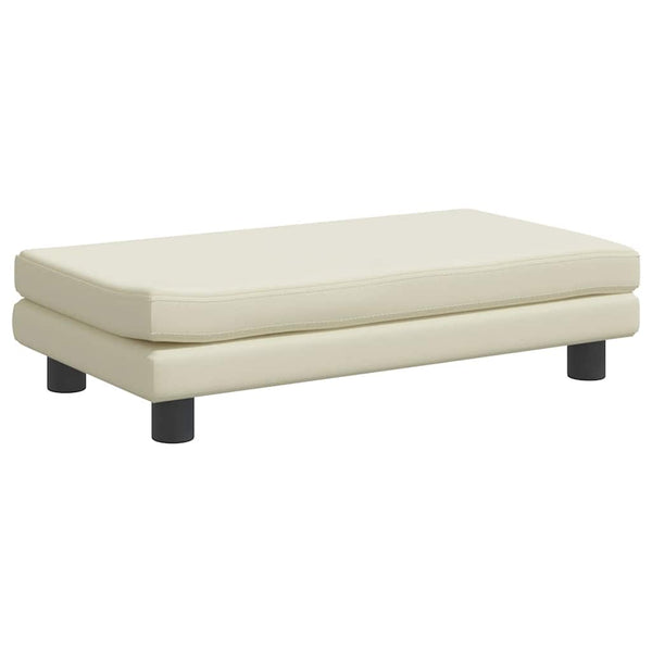 vidaXL Dog Bed with Extension Cream 100x50x30 cm Artificial Leather