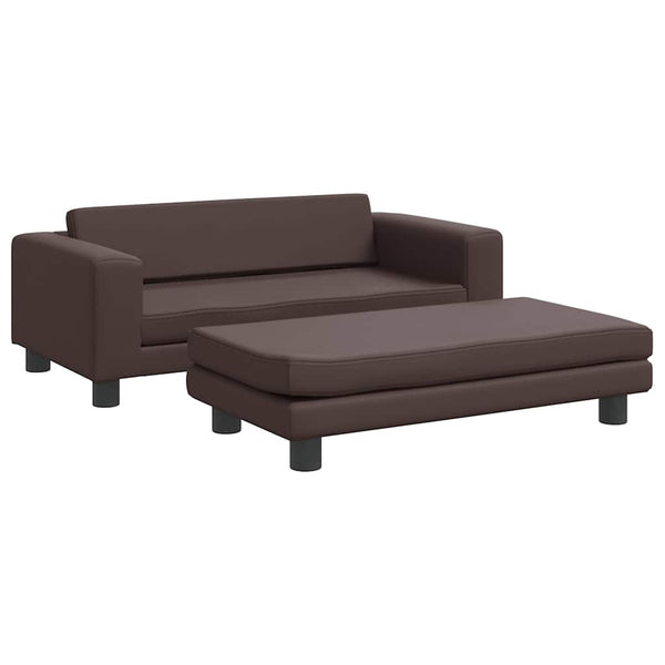 vidaXL Dog Bed with Extension Brown 100x50x30 cm Faux Leather