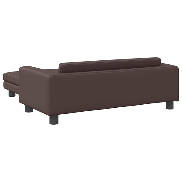 vidaXL Dog Bed with Extension Brown 100x50x30 cm Faux Leather