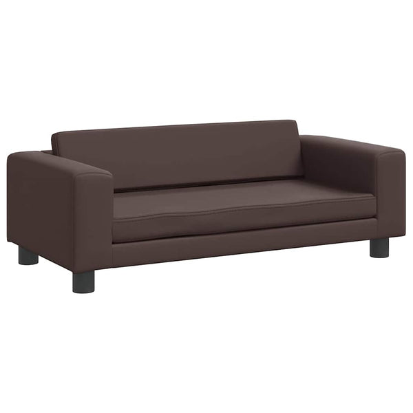 vidaXL Dog Bed with Extension Brown 100x50x30 cm Faux Leather