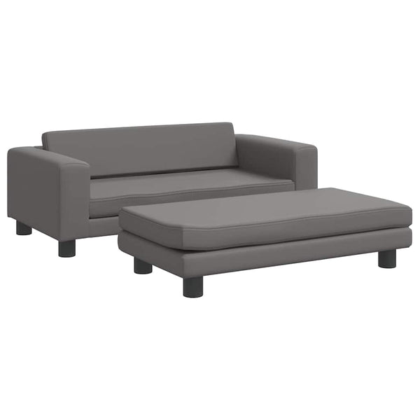 vidaXL Dog Bed with Extension Grey 100x50x30 cm Faux Leather