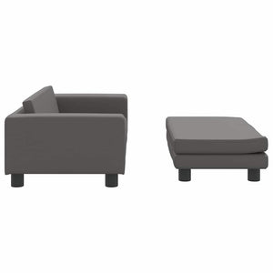 vidaXL Dog Bed with Extension Grey 100x50x30 cm Faux Leather