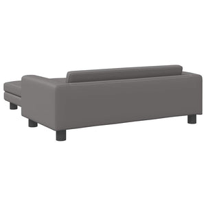 vidaXL Dog Bed with Extension Grey 100x50x30 cm Faux Leather