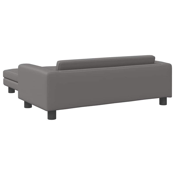 vidaXL Dog Bed with Extension Grey 100x50x30 cm Faux Leather