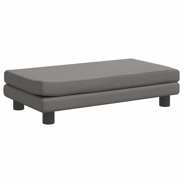 vidaXL Dog Bed with Extension Grey 100x50x30 cm Faux Leather