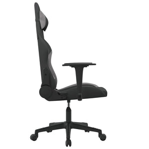 Gaming-Stuhl Schwarz und Hellgrau Stoff