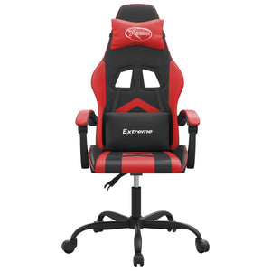 vidaXL Gaming Chair Black and Red Faux Leather