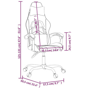 vidaXL Gaming Chair Black and Red Faux Leather
