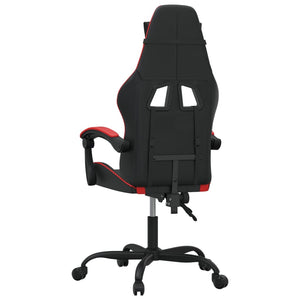 vidaXL Gaming Chair Black and Red Faux Leather