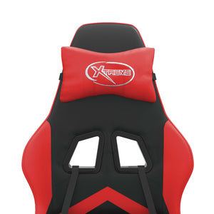 vidaXL Gaming Chair Black and Red Faux Leather