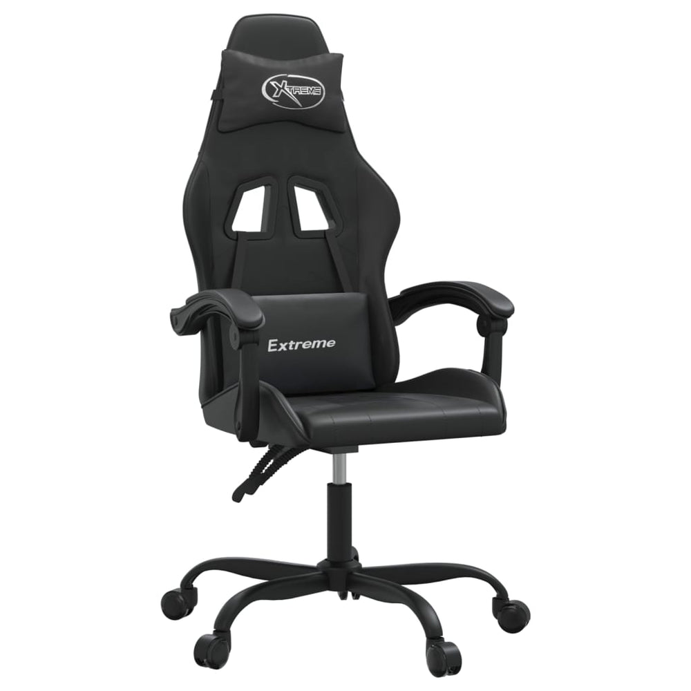 vidaXL Gaming Chair Black Artificial Leather