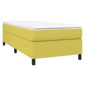 vidaXL Box Spring Bed Frame Green 90x190 cm Fabric