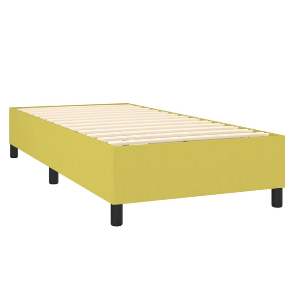 vidaXL Box Spring Bed Frame Green 90x190 cm Fabric