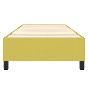 vidaXL Box Spring Bed Frame Green 90x190 cm Fabric