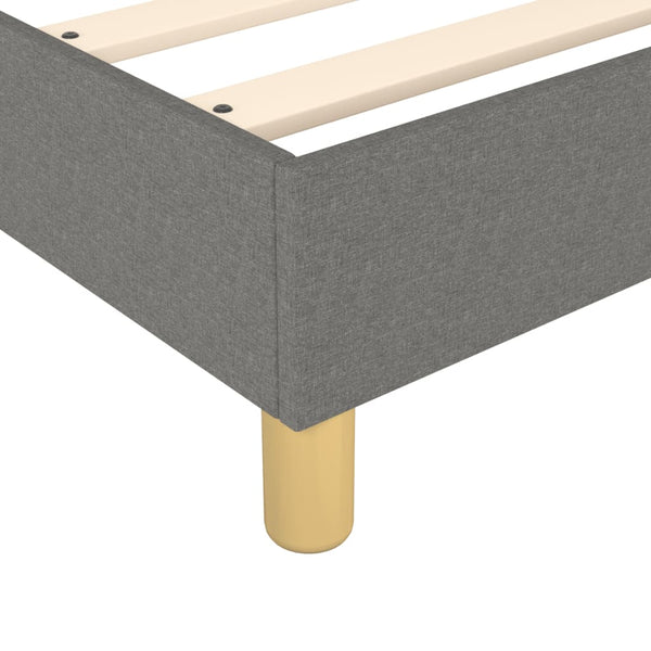 vidaXL Dark Grey Fabric Box Spring Bed Frame 80x200 cm