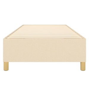 vidaXL Box Spring Bed Frame Cream 80x200 cm Fabric