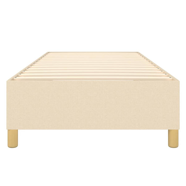vidaXL Box Spring Bed Frame Cream 80x200 cm Fabric