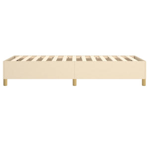 vidaXL Box Spring Bed Frame Cream 80x200 cm Fabric