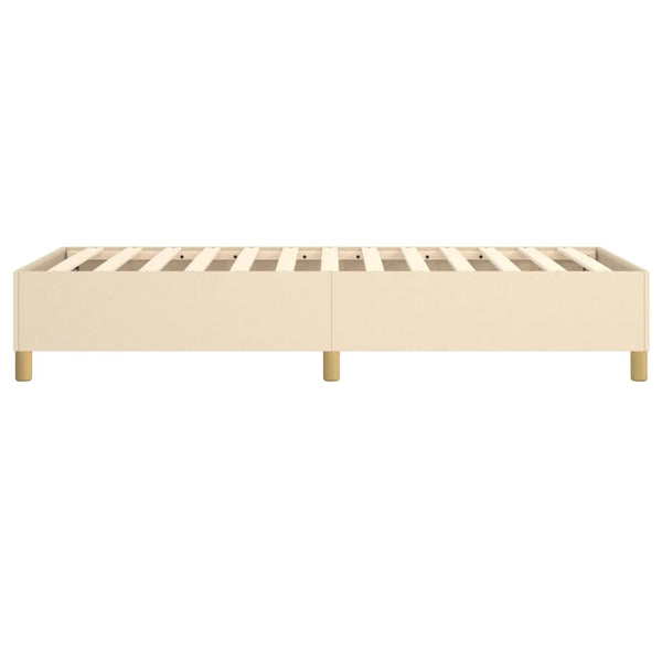 vidaXL Box Spring Bed Frame Cream 80x200 cm Fabric