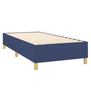 vidaXL Box Spring Bed Frame Blue 80x200 cm Fabric