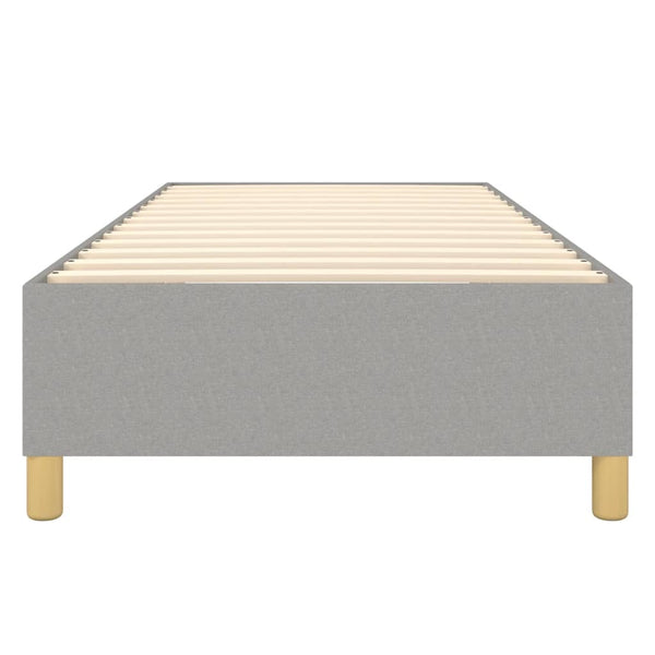 vidaXL Box Spring Bed Frame Light Grey 90x190 cm Fabric