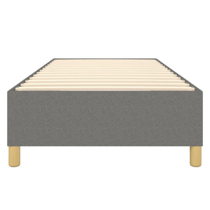 vidaXL Dark Grey Fabric Box Spring Bed Frame 90x190 cm