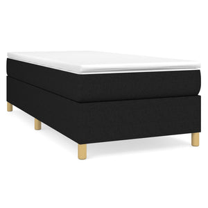 vidaXL Box Spring Bed Frame Black 90x190 cm Fabric