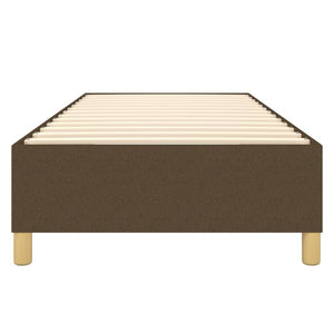 vidaXL Box Spring Bed Frame Dark Brown 90x190 cm Fabric
