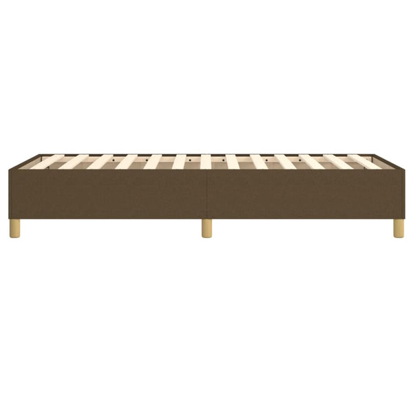 vidaXL Box Spring Bed Frame Dark Brown 90x190 cm Fabric