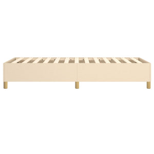 vidaXL Cream Box Spring Bed Frame 90x190 cm Fabric