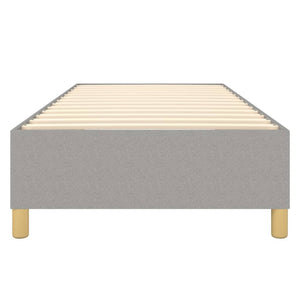 vidaXL Box Spring Bed Frame Light Gray 90x200 cm Fabric