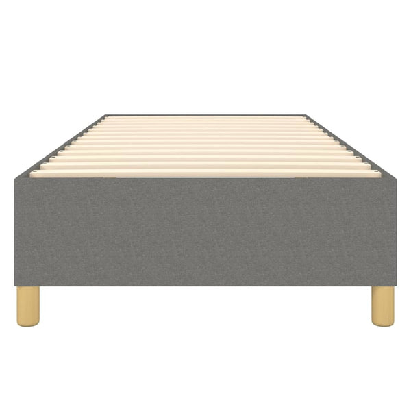 vidaXL Dark Grey Box Spring Bed Frame 90x200 cm Fabric