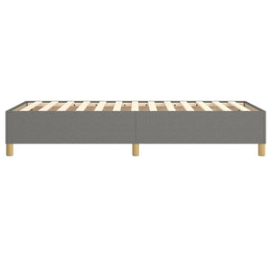 vidaXL Dark Grey Box Spring Bed Frame 90x200 cm Fabric