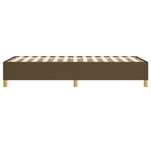 vidaXL Dark Brown Box Spring Bed Frame 90x200 cm Fabric