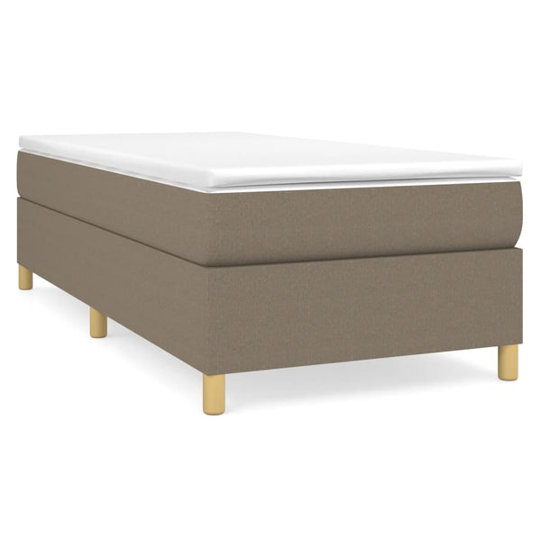 vidaXL Box Spring Bed Frame Taupe 90x200 cm Fabric
