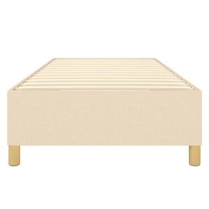 vidaXL Fabric Box Spring Bed Frame Cream 90x200 cm