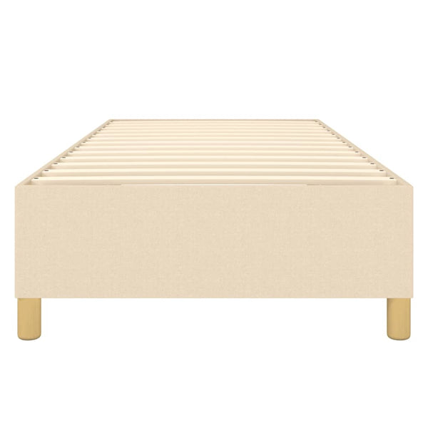 vidaXL Fabric Box Spring Bed Frame Cream 90x200 cm