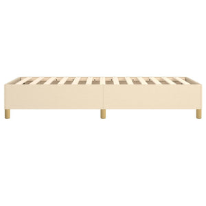 vidaXL Fabric Box Spring Bed Frame Cream 90x200 cm