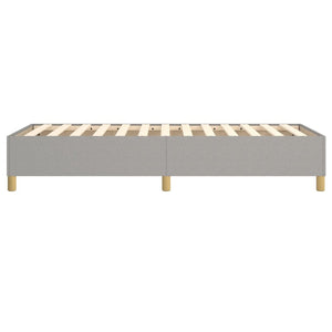 vidaXL Fabric Box Spring Bed Frame Light Gray 100x200 cm