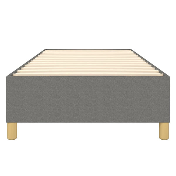 vidaXL Dark Grey Fabric Box Spring Bed Frame 100x200 cm