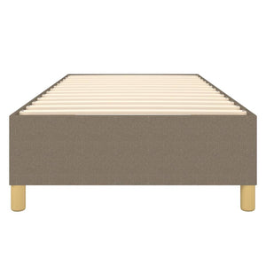 vidaXL Box Spring Bed Frame Taupe 100x200 cm Fabric