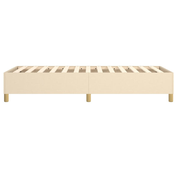 vidaXL Box Spring Bed Frame Cream 100x200 cm Fabric