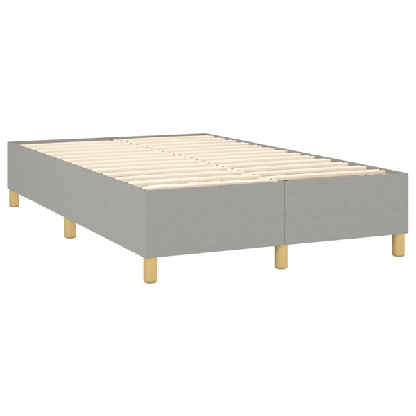 vidaXL Box Spring Bed Frame Light Grey 120x200 cm Fabric