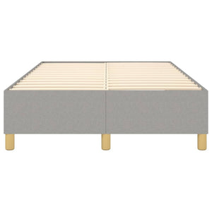 vidaXL Box Spring Bed Frame Light Grey 120x200 cm Fabric