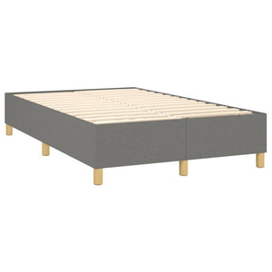 vidaXL Dark Grey Box Spring Bed Frame 120x200 cm Fabric