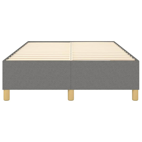vidaXL Dark Grey Box Spring Bed Frame 120x200 cm Fabric