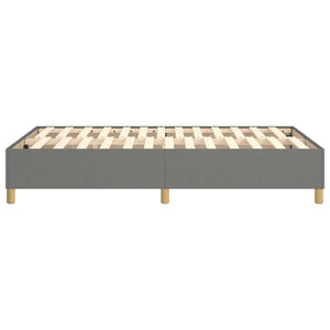 vidaXL Dark Grey Box Spring Bed Frame 120x200 cm Fabric