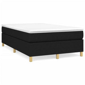vidaXL Fabric Box Spring Bed Frame Black 120x200 cm