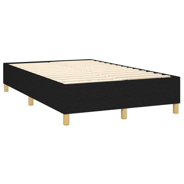 vidaXL Fabric Box Spring Bed Frame Black 120x200 cm