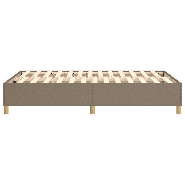 vidaXL Box Spring Bed Frame Taupe 120x200 cm Fabric